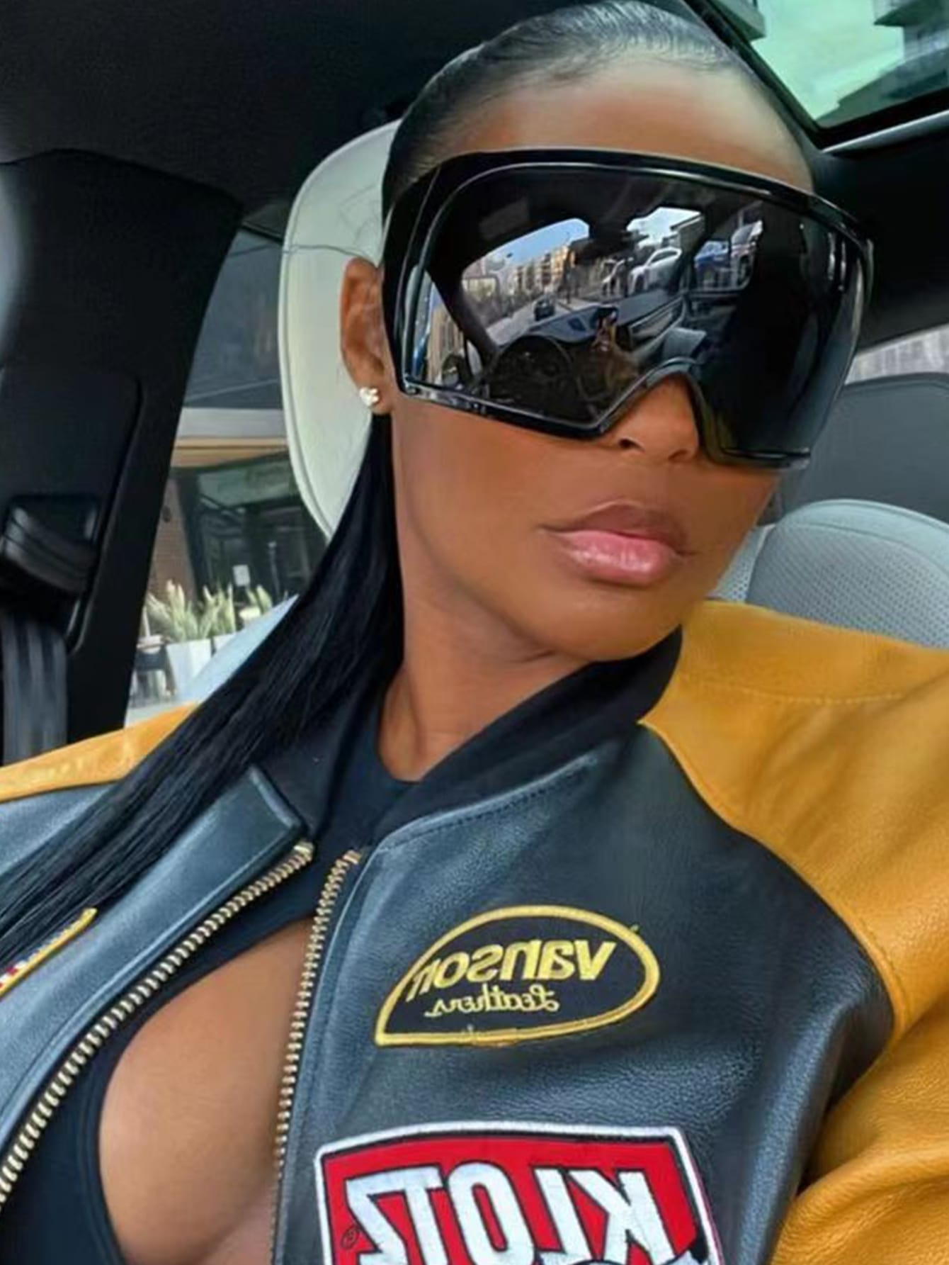 Chic Oversized Face Mask & Stylish Glasses Set