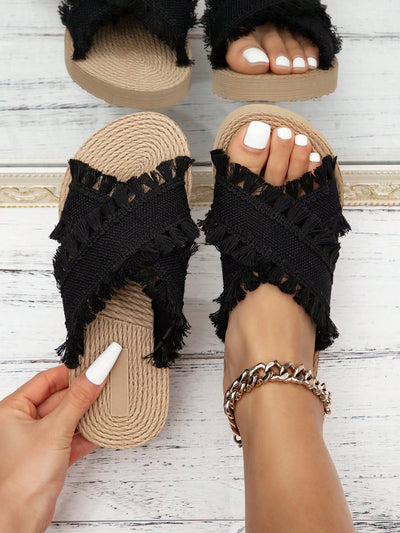 Elegant Tasseled Sandals for Modern Women