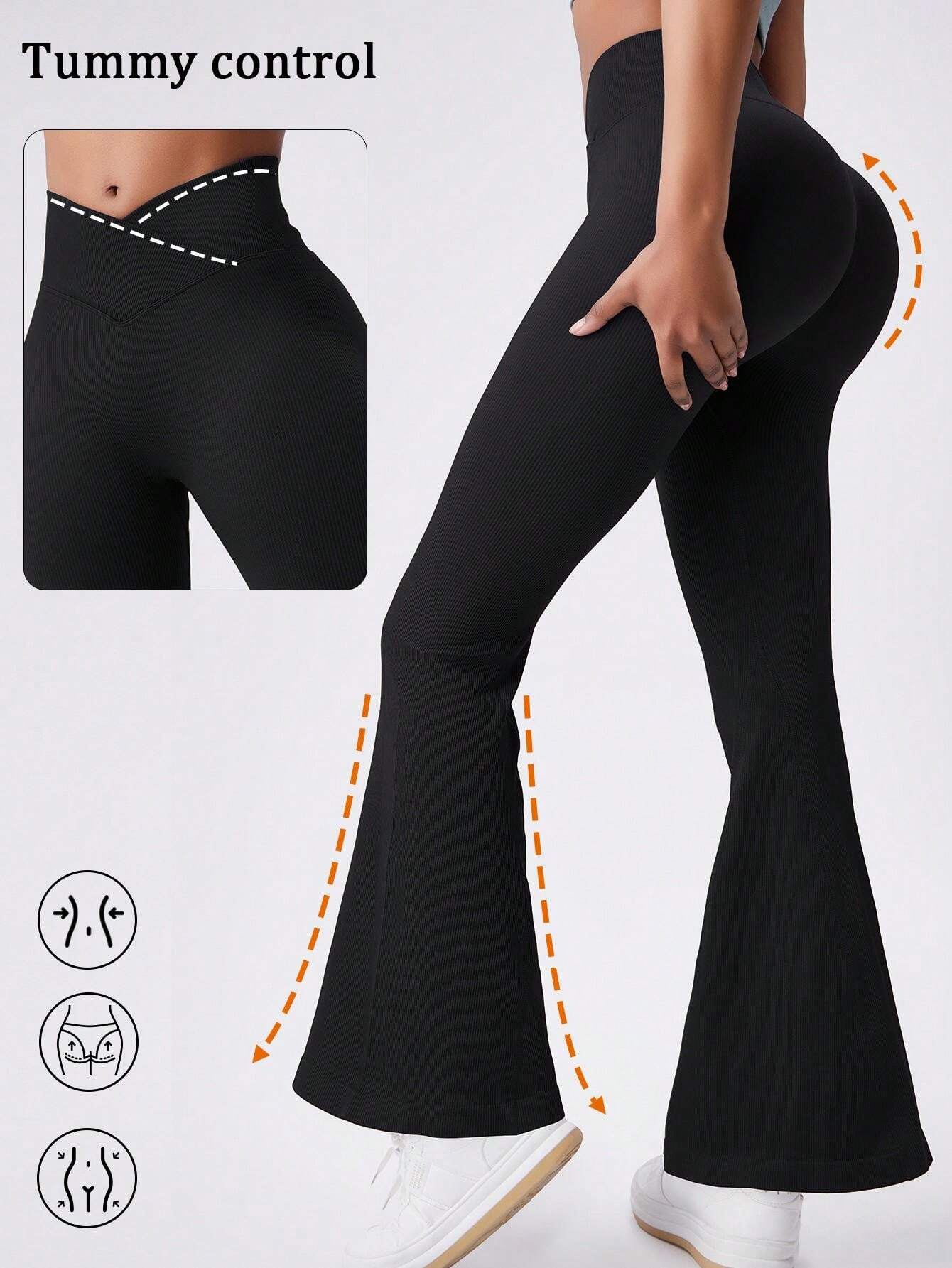 High Rise Flare Yoga Pants with Butt Lift