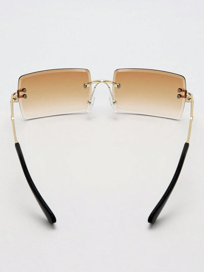 Frameless Square Gradient Fashion Glasses