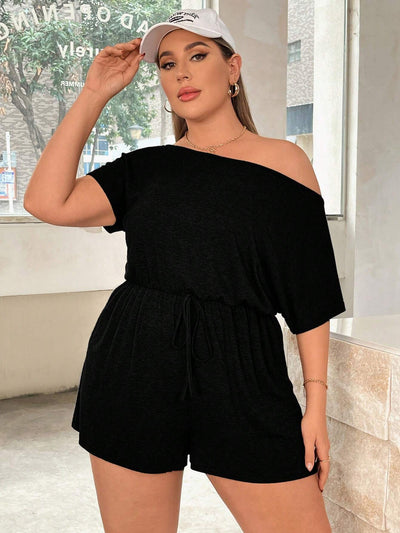 Plus Size Off The Shoulder Summer Jumpsuit