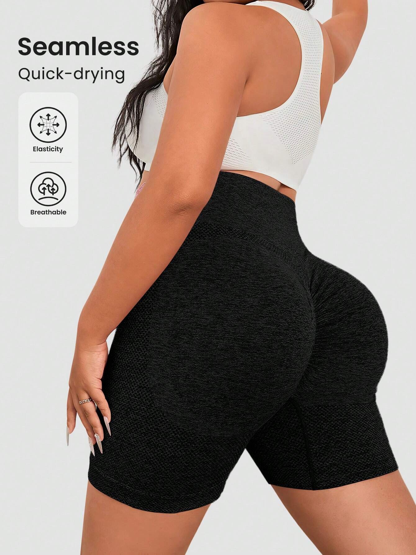 Plus Size Ultra High Waist Active Biker Shorts