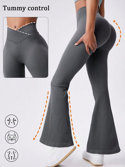 High Rise Flare Yoga Pants with Butt Lift