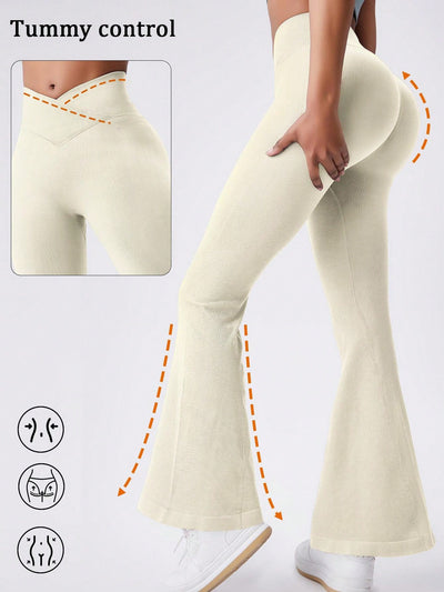 High Rise Flare Yoga Pants with Butt Lift