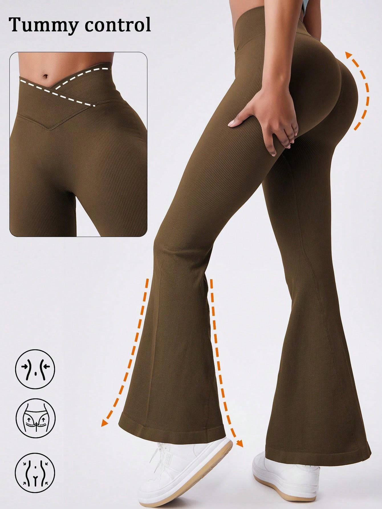 High Rise Flare Yoga Pants with Butt Lift