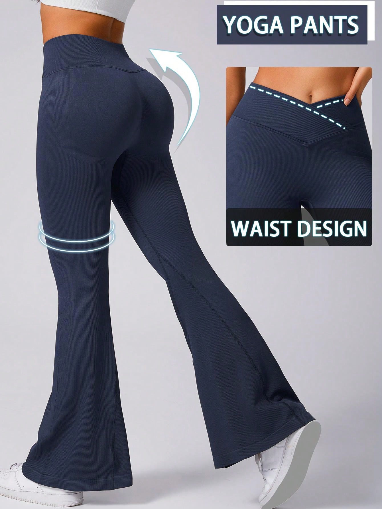 High Rise Flare Yoga Pants with Butt Lift