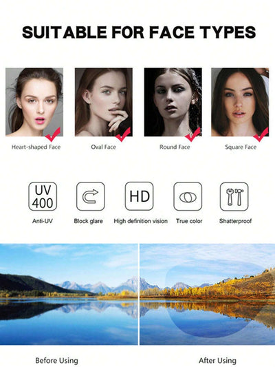 Bold Round Black Frame Red Lens Glasses