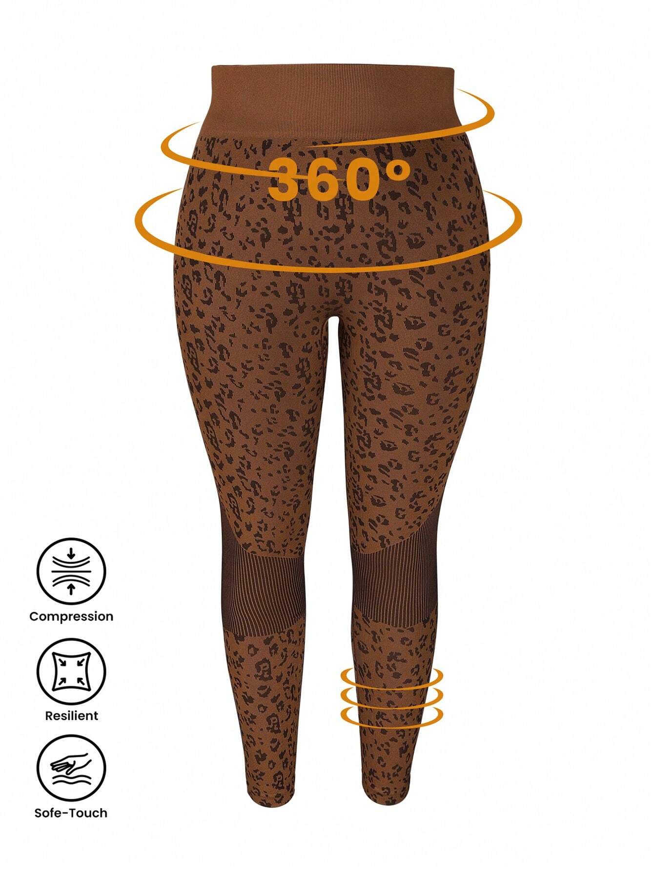 Leopard Print Butt-Lifting Seamless Sports Leggings