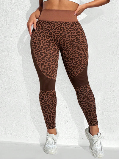Leopard Print Butt-Lifting Seamless Sports Leggings