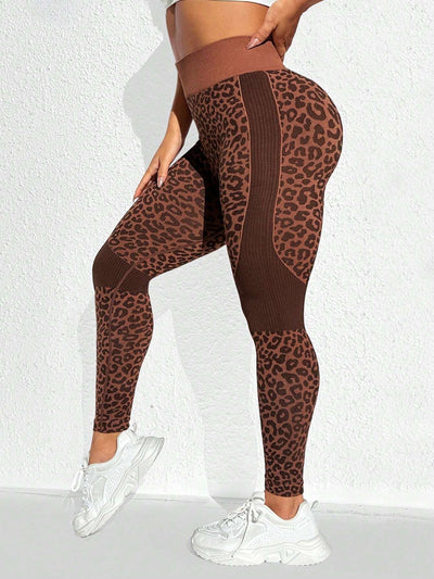Leopard Print Butt-Lifting Seamless Sports Leggings
