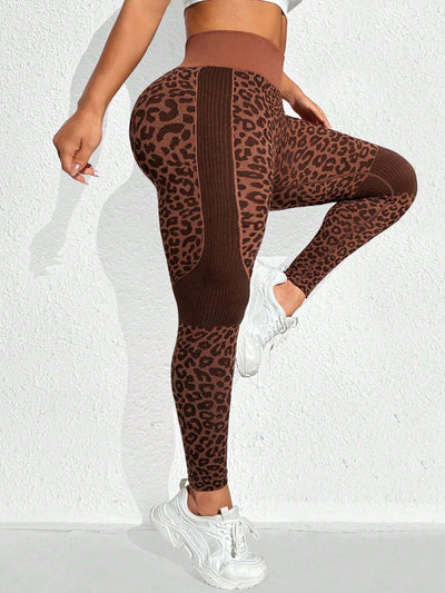 Leopard Print Butt-Lifting Seamless Sports Leggings