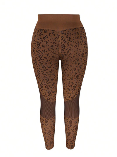 Leopard Print Butt-Lifting Seamless Sports Leggings