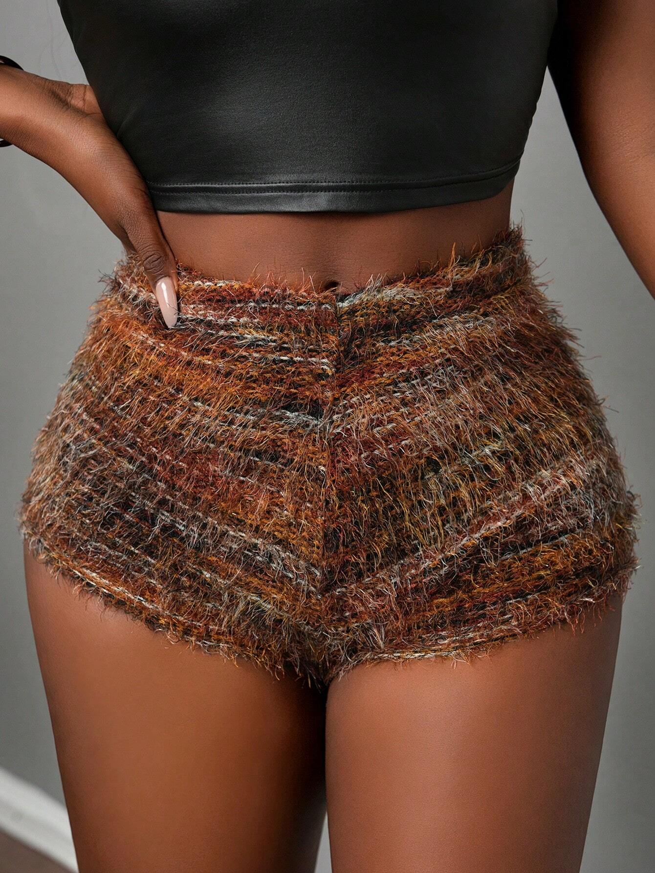 Stylish Textured Casual Women's Shorts