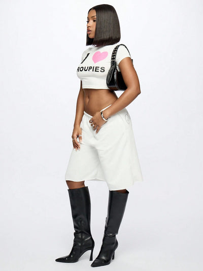 Vibrant Women's Cropped Graphic Baby Tee