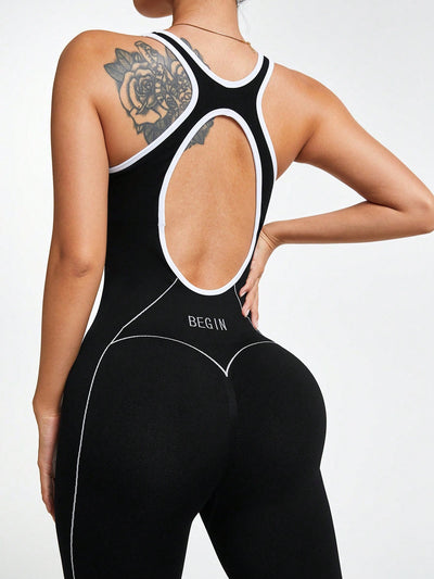 Elevate Your Style with Women's Sleeveless Color Block Jumpsuit