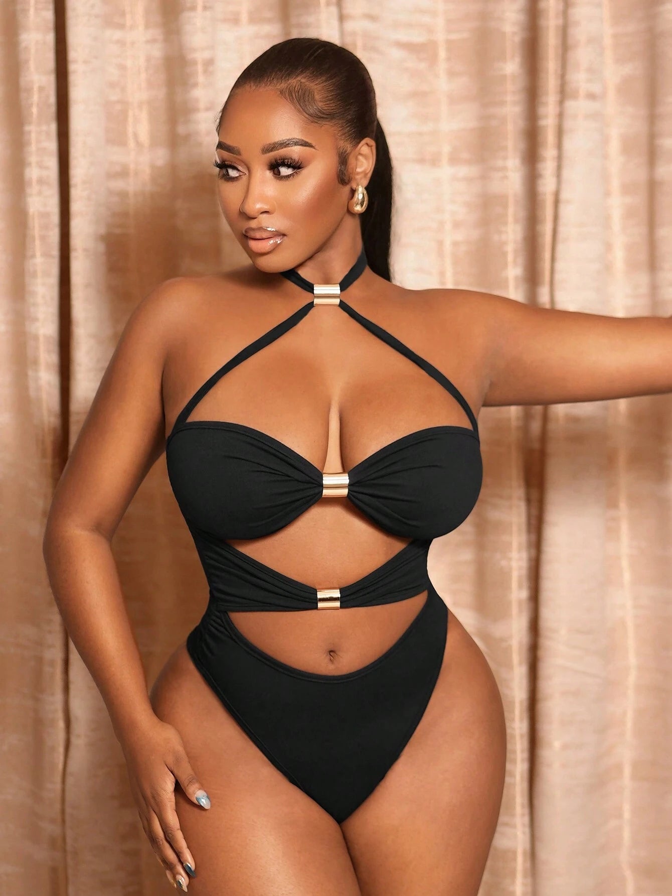 Stylish Women's Halter Backless Bodysuit