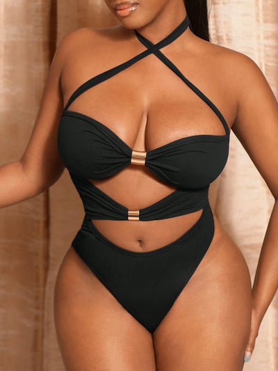 Stylish Women's Halter Backless Bodysuit