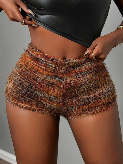 Stylish Textured Casual Women's Shorts