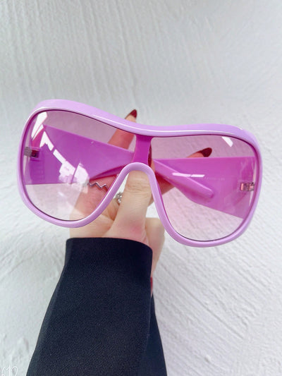 Retro Y2K Large Frame Fashion Glasses - Statement Accessory