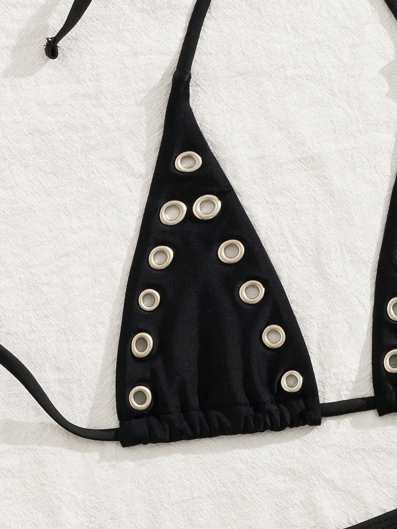 Rivet Lace-Up Halter Bikini Set - Empower Your Beach Vibe