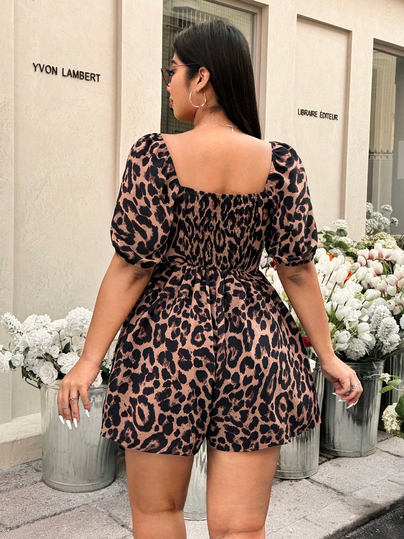 Fierce Plus Size Leopard Print Romper