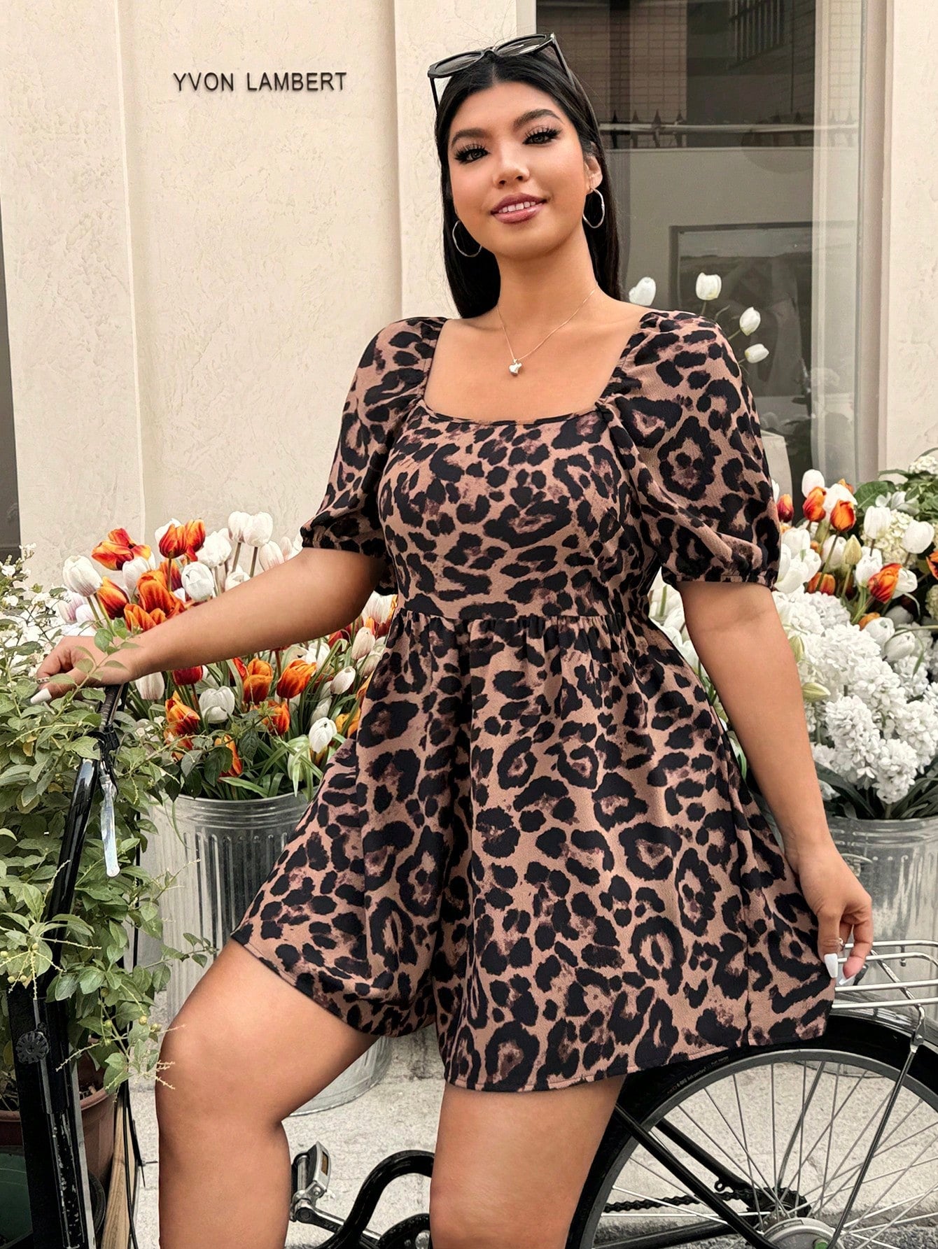 Fierce Plus Size Leopard Print Romper