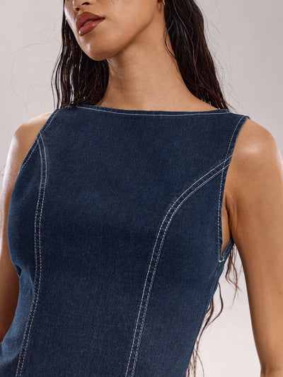 Stylish Sleeveless Denim Blouse for All Occasions