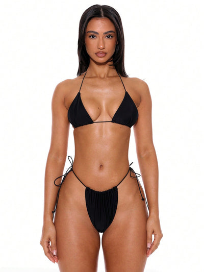 Chic Tie Side Micro Mini Bikini Bottom