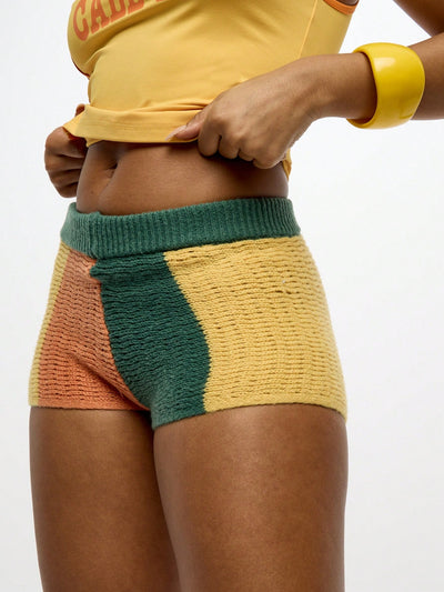 Retro Crochet Beach Shorts for Summer Adventures