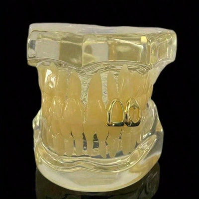 Hollow Gold Dual Teeth Festival Jewelry