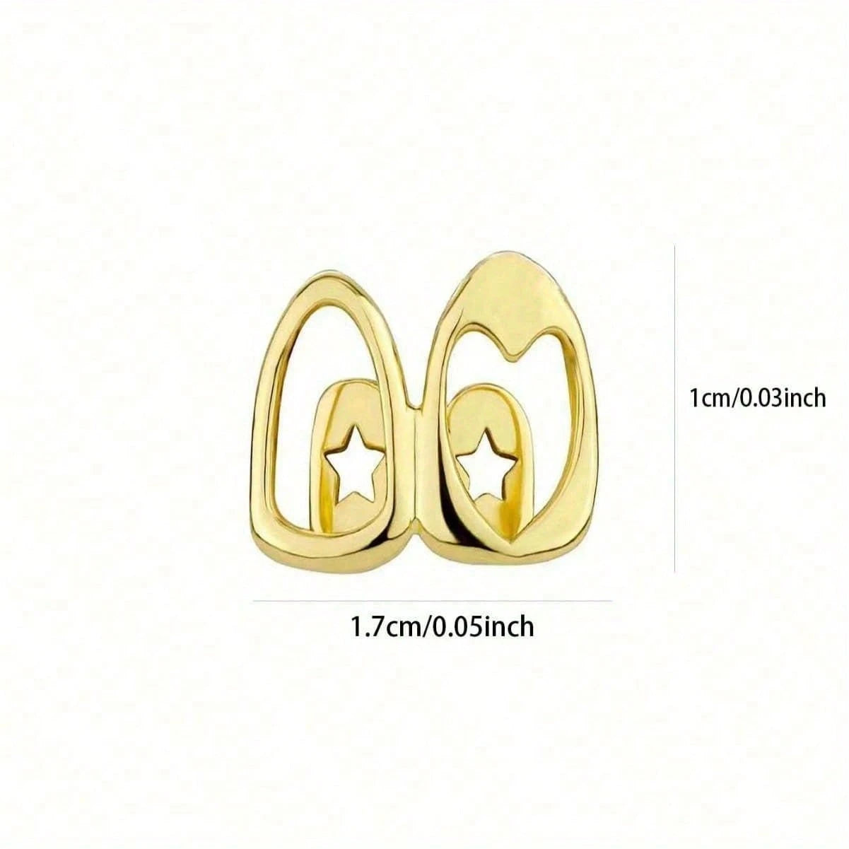 Hollow Gold Dual Teeth Festival Jewelry