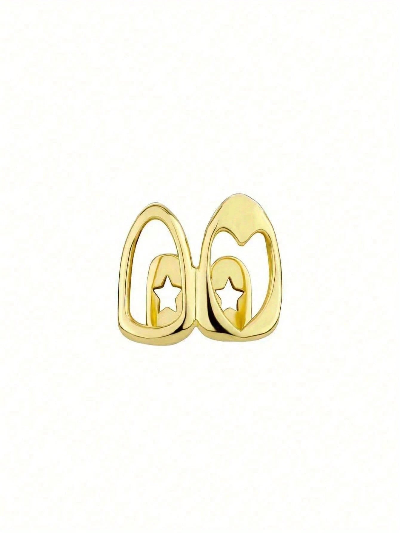 Hollow Gold Dual Teeth Festival Jewelry