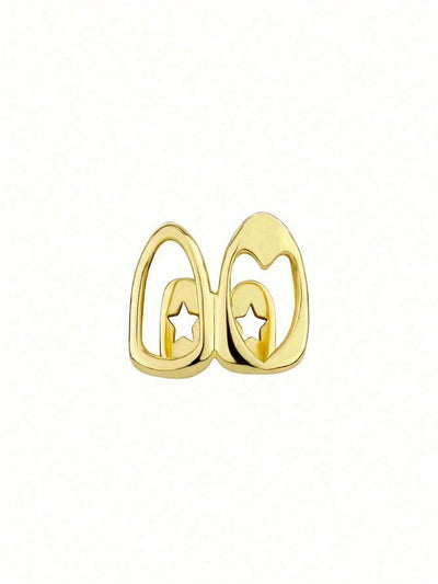 Hollow Gold Dual Teeth Festival Jewelry