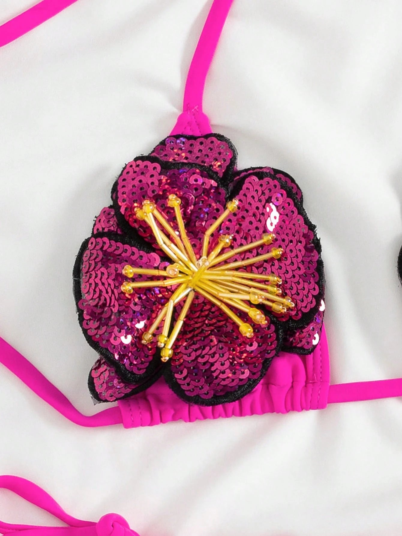 Stunning Avant-Garde 3D Flower Bikini Set