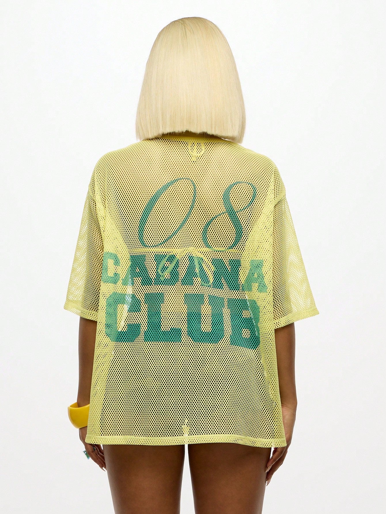 Retro Varsity Mesh Beach Cover Up - Effortless Style