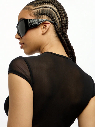 Women's Stylish Performance Mesh Crop Top