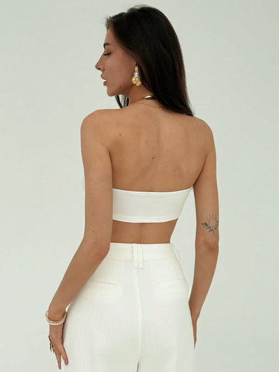 Floral Tie-Up Bandeau Crop Top - Summer Essential