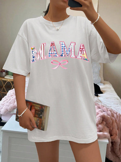 Plus Size Women's Stylish Letter Print T-Shirt