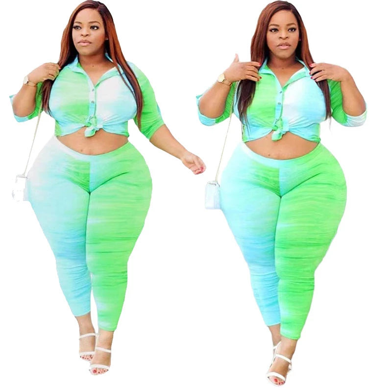 5XL Plus Size Two Piece Tracksuit for Women.