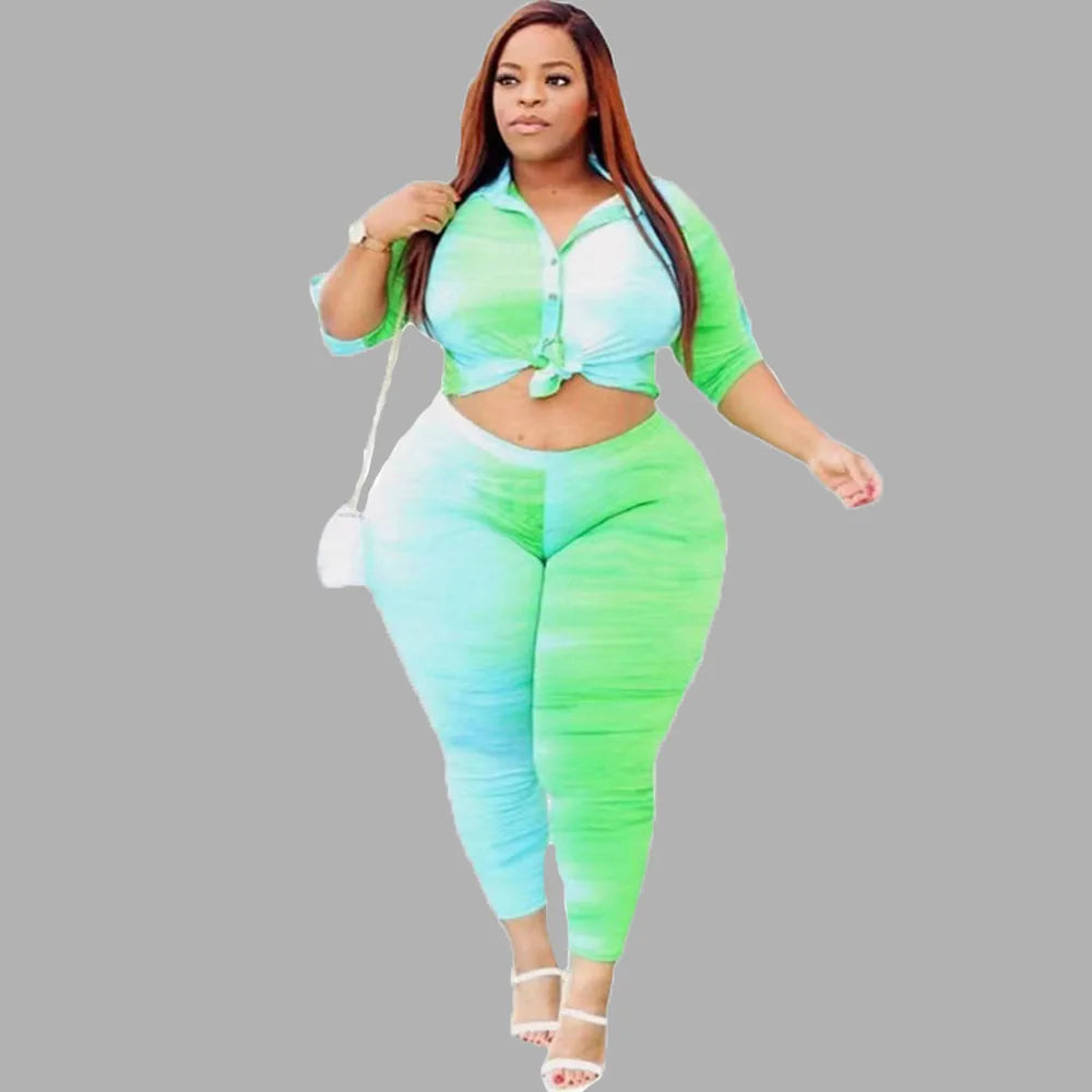 5XL Plus Size Two Piece Tracksuit for Women.