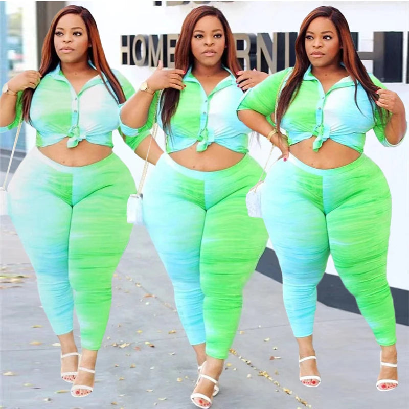 5XL Plus Size Two Piece Tracksuit for Women.