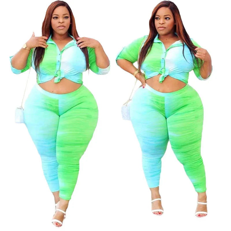 5XL Plus Size Two Piece Tracksuit for Women.