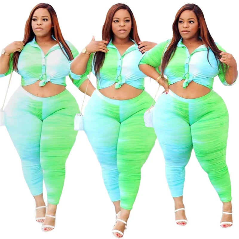 5XL Plus Size Two Piece Tracksuit for Women.