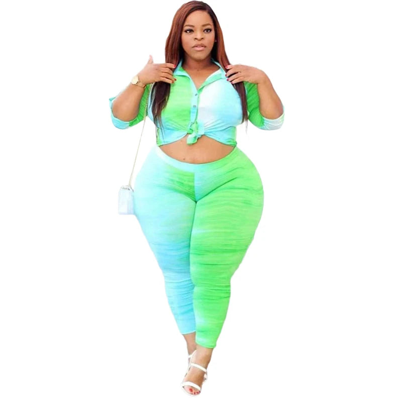 5XL Plus Size Two Piece Tracksuit for Women.