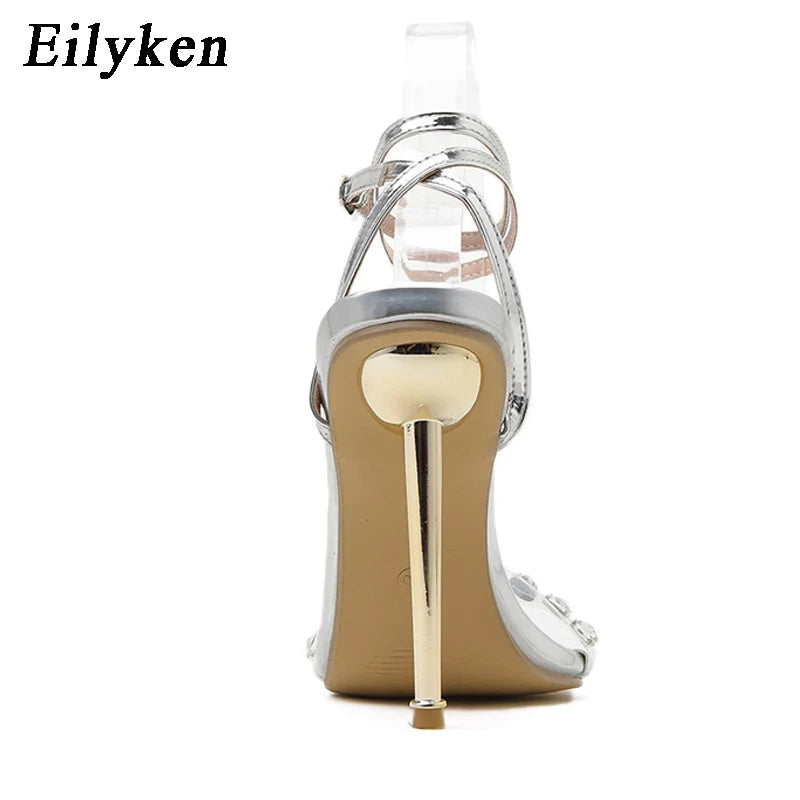 Eilyken Crystal High Heels Gladiator Sandals.