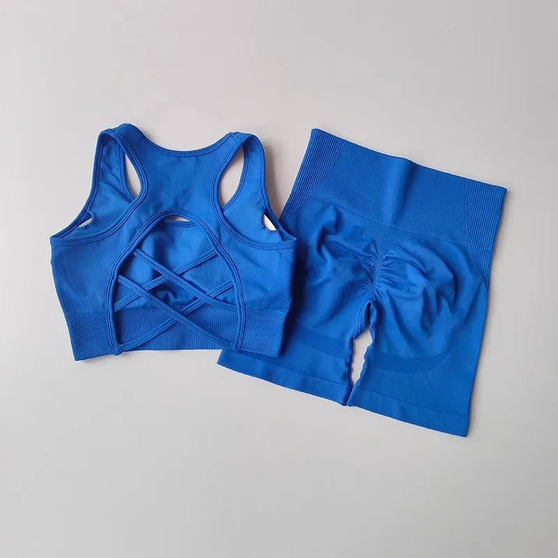 2 PCS Women’s Seamless Yoga Set - Trending Workout Suit.