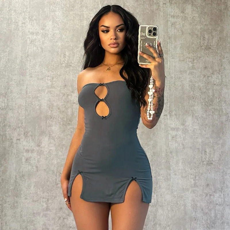 Y2K Sexy Mini Dress - Strapless Summer Essential