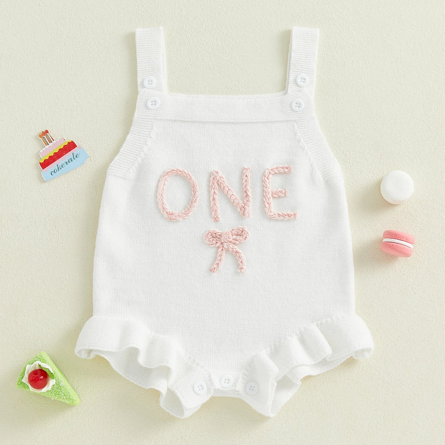 Summer Princess Sleeveless Knitted Baby Girls Romper