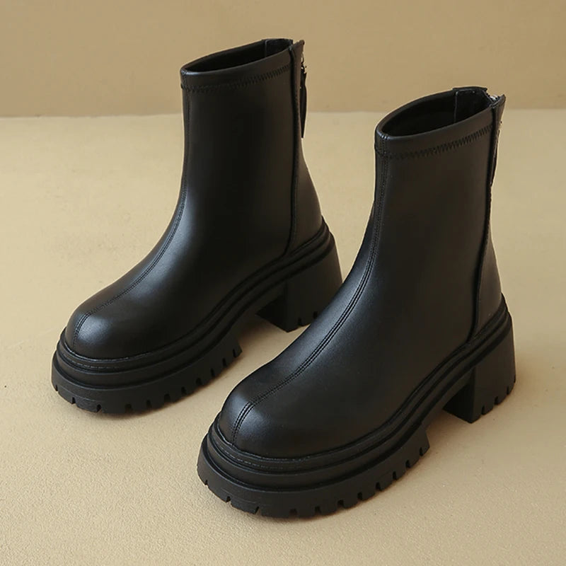 2025 Chunky Platform Ankle Boots for Women