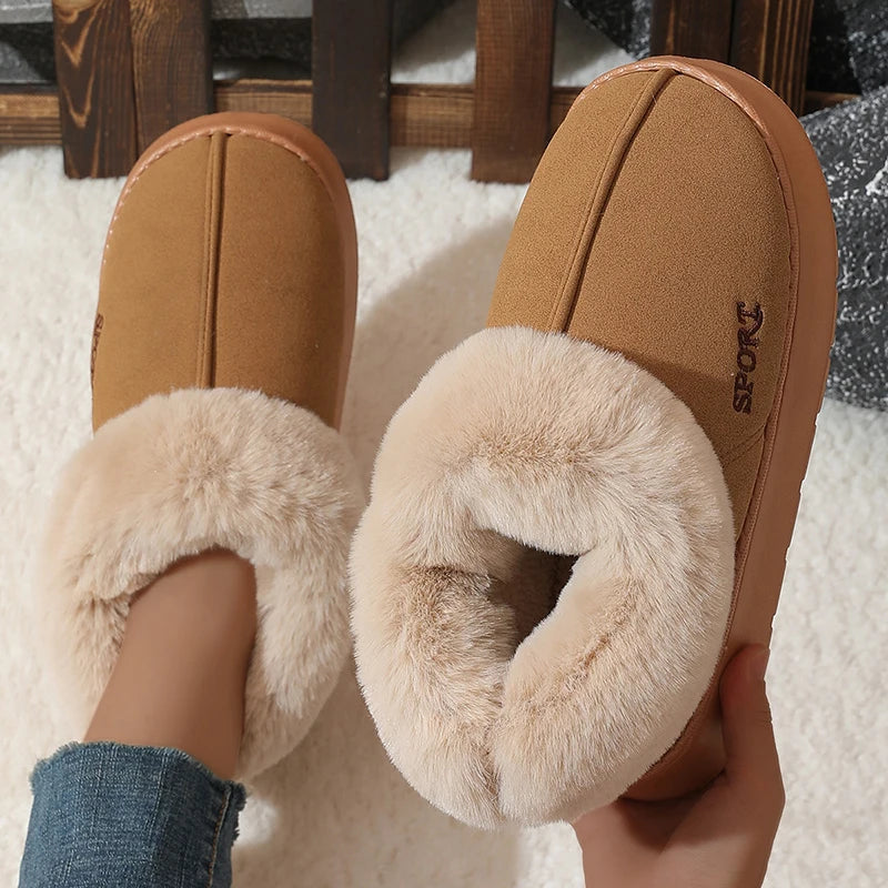 2025 Pink Faux Fur Winter Boots for Women